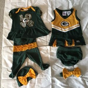 Baby girl GB Packers bundle
